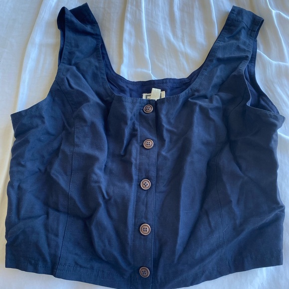 mo:vint Button Down Tank Top - Picture 1 of 3